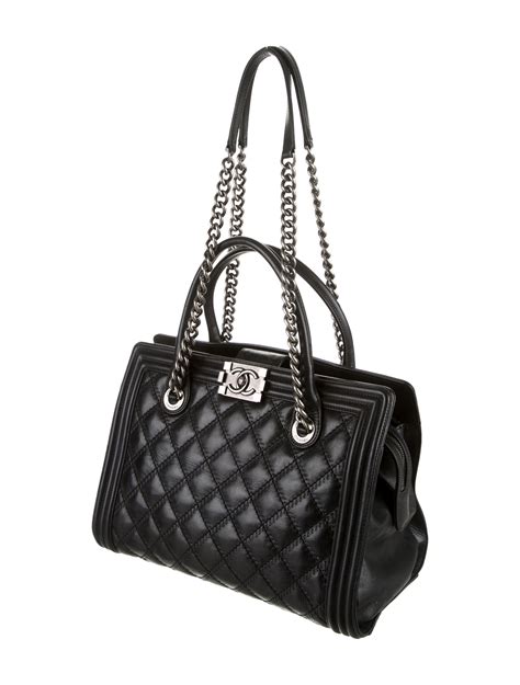 chanel boy shopping tote bag